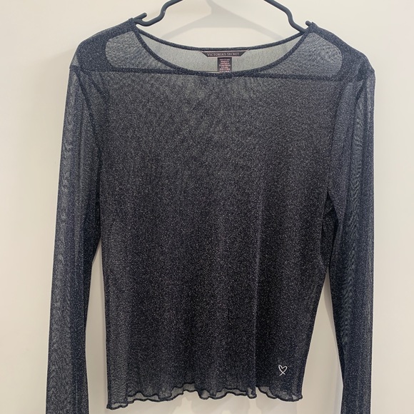 Victoria's Secret Tops - Victoria’s Secret sheer black long sleeve
